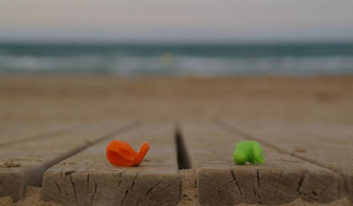 Tapones oído en la playa